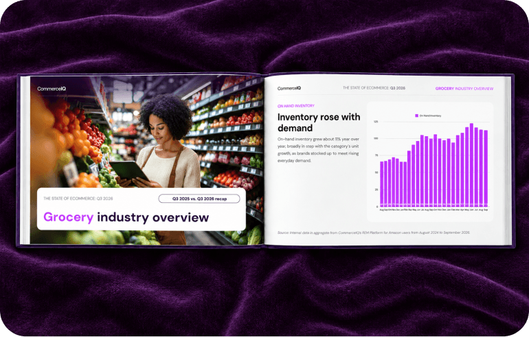 Woman browsing grocery store, inventory rose with demand